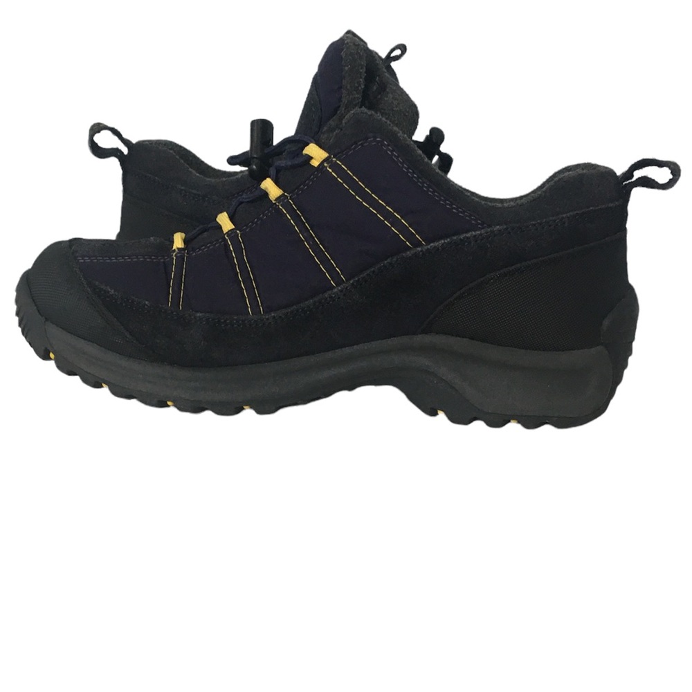 Lands’End Suede Dark Blue Elastic Lace Sneakers Shoes 8B